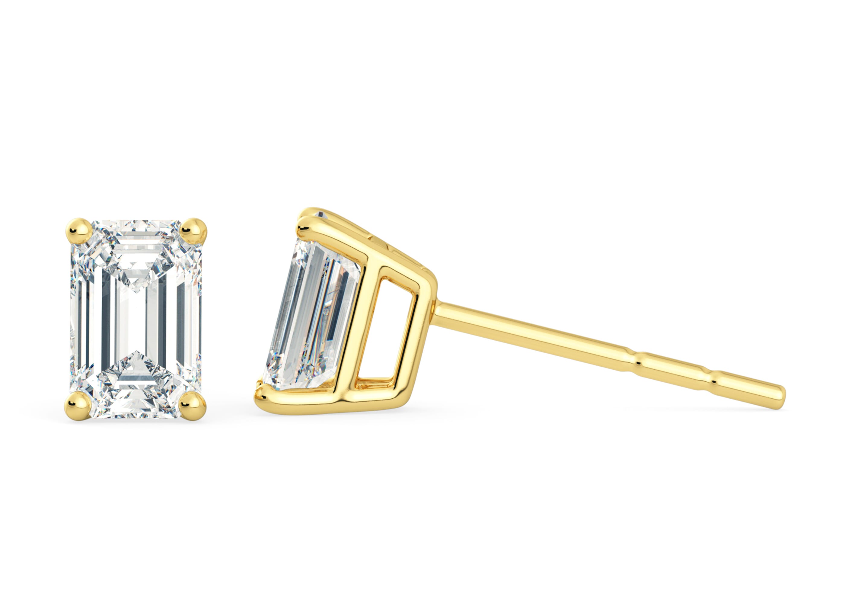 18K Yellow Gold setting for Emerald diamonds