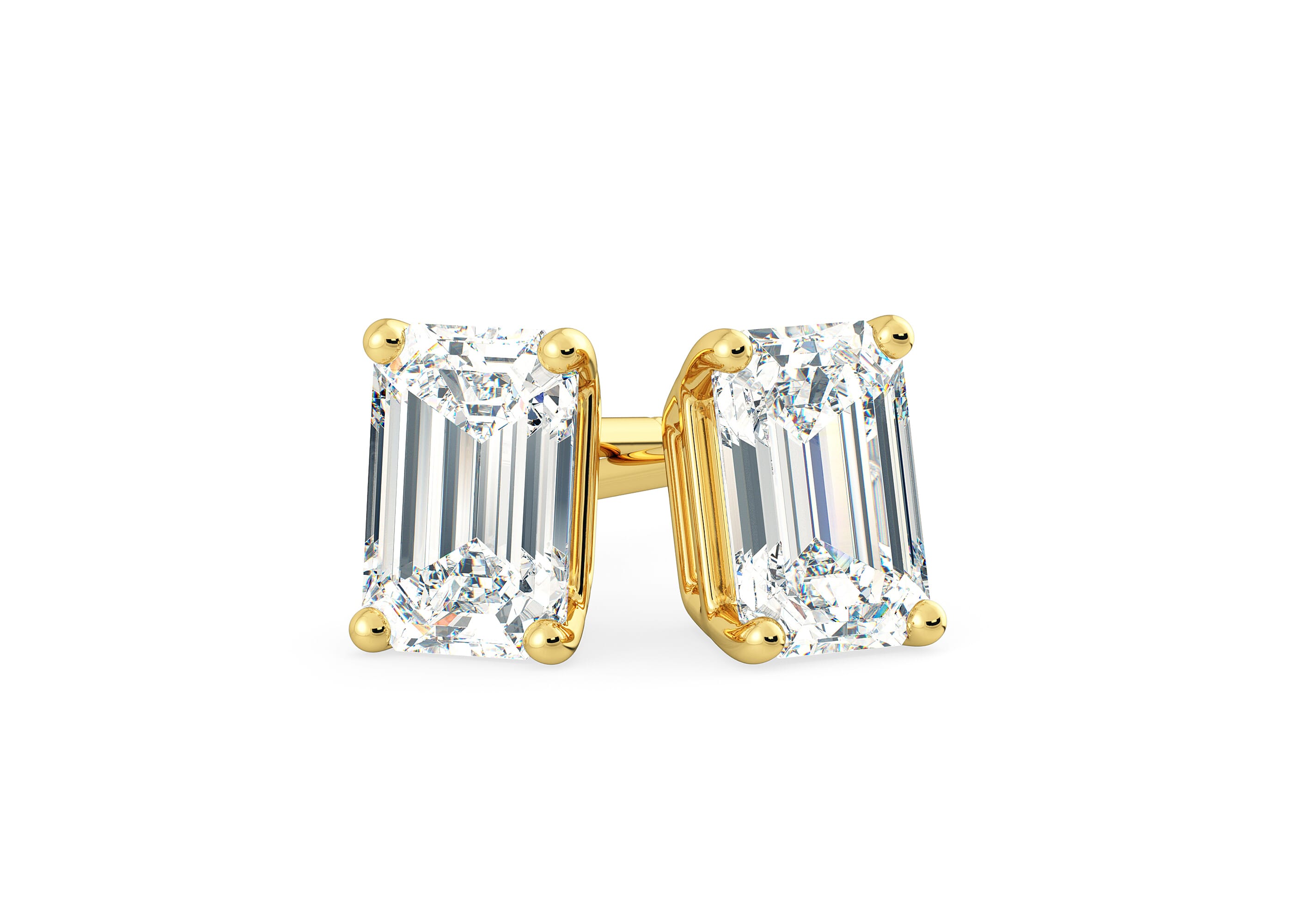 18K Yellow Gold Diamond Earrings Quality Diamonds