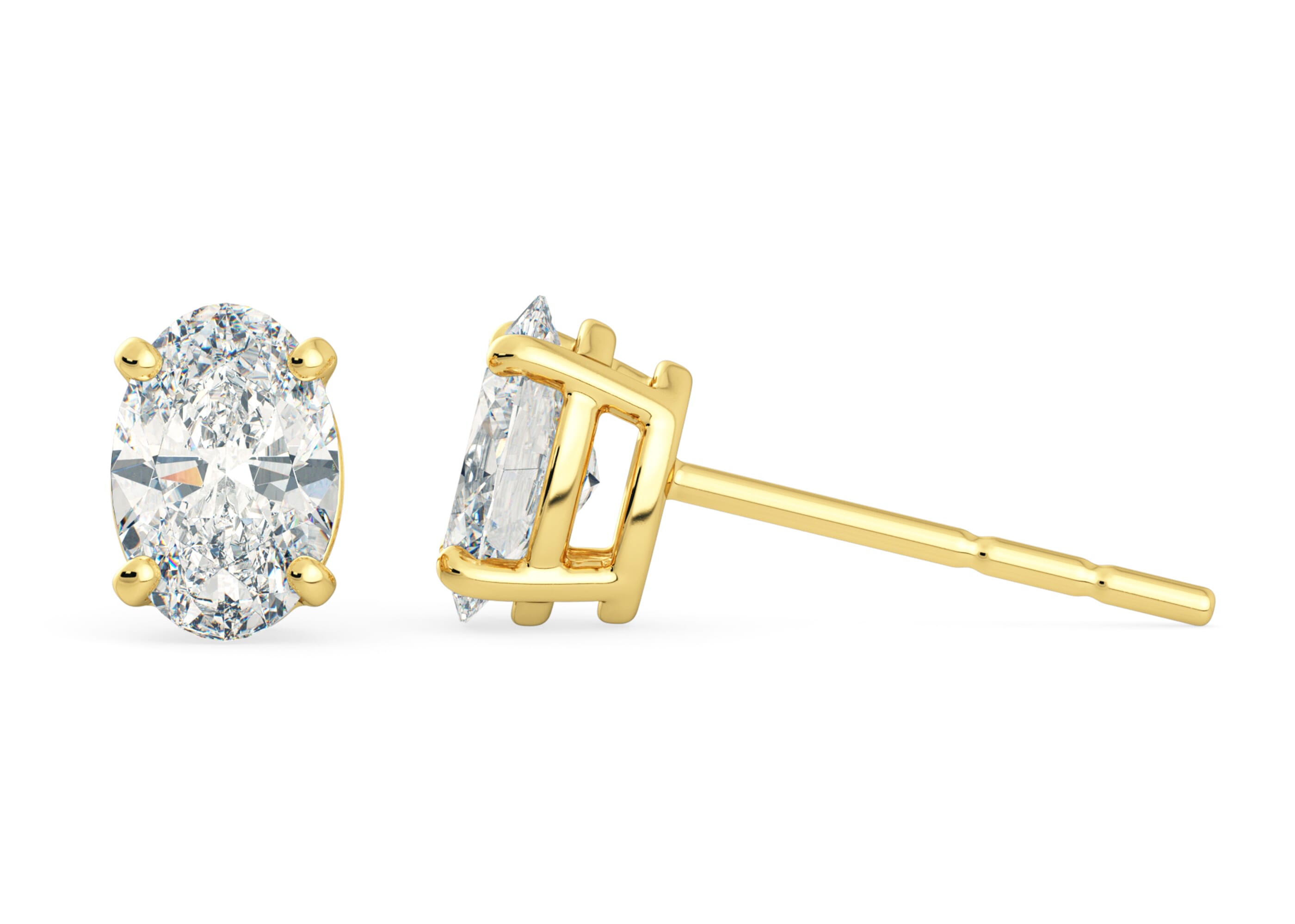 18K Yellow Gold Diamond Earrings | Quality Diamonds