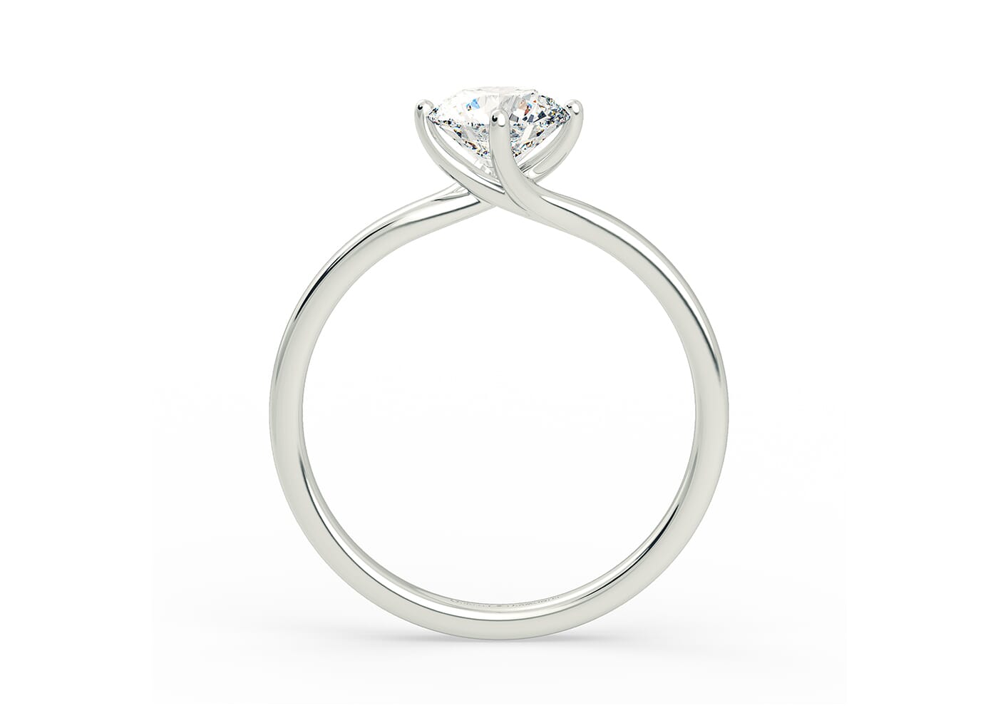 Abbracio Contemporary Diamond Engagement Ring