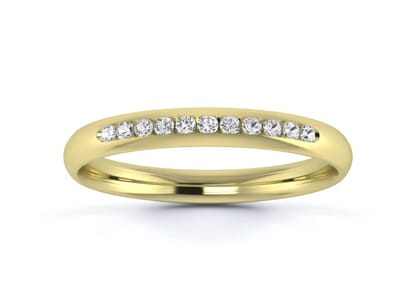 2.5mm  wedding ring in 18k yellow gold