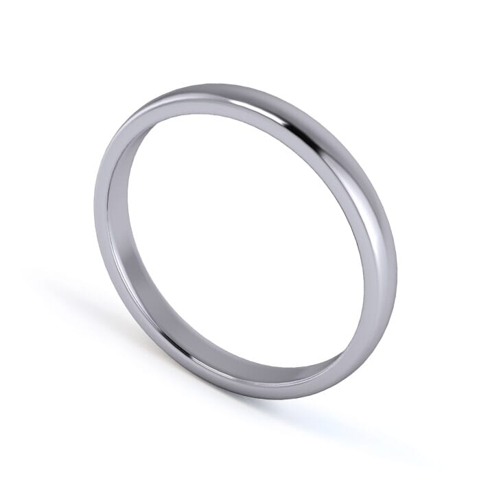 Slight Court Flat Edge Wedding Rings